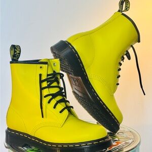 Dr. Martens Yellow Lace-Up Boots